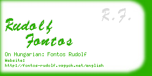 rudolf fontos business card